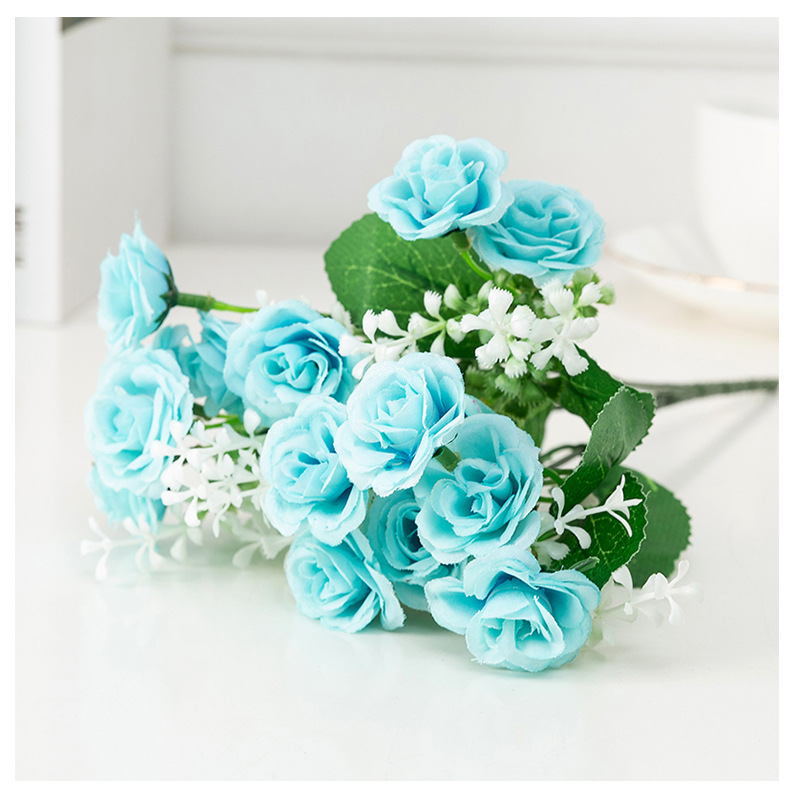 Dove artificial rose artificial flower living room dining table decoration flowers and plants, wedding bride's bouquet artificial Korean rose Item Picture