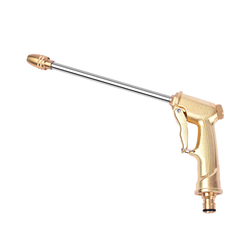 厂家供应电镀高压洗车水枪家用洗车水枪园林浇花工具合金电镀水枪