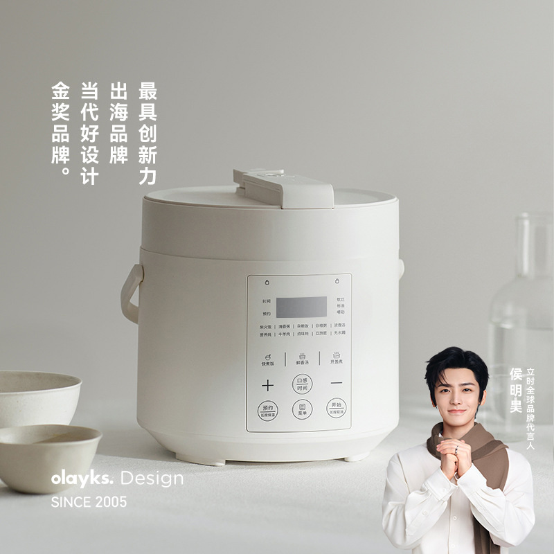 olayks立时畅销日韩设计电压力锅家用小型迷你智能2L高压锅饭锅煲