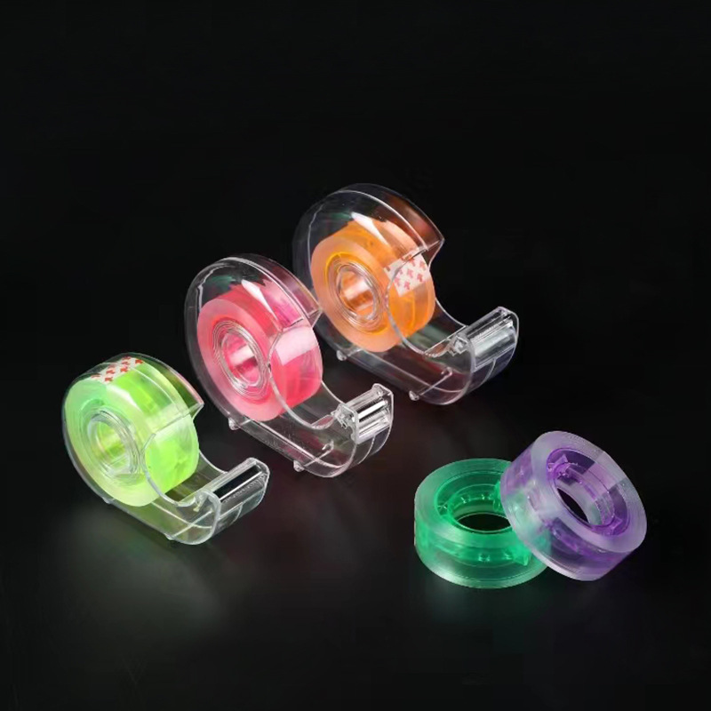 文具迷你透明胶带切割器 简易蜗牛塑料透明胶带座产品图
