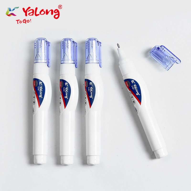 The new 2023 design of the Yalong Cross-border brand correction pen is sufficient for 7 milliliters of standard-sized correction fluid and is suitable Specification image