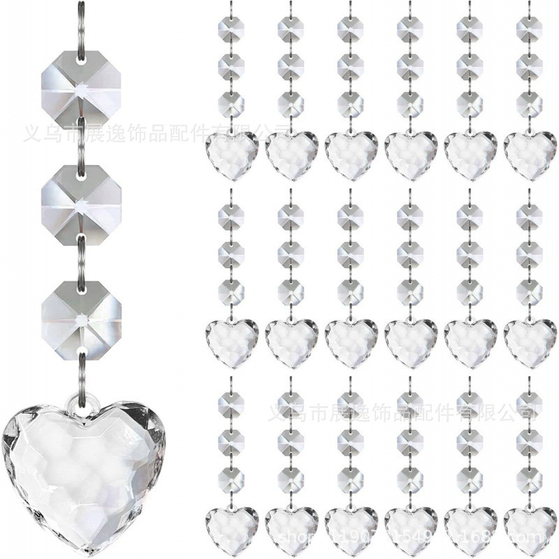 Cross-border bestsellers DIY Christmas tree decorations: transparent crystal snowflakes, Christmas pendants, ice cones, water drops Specification image