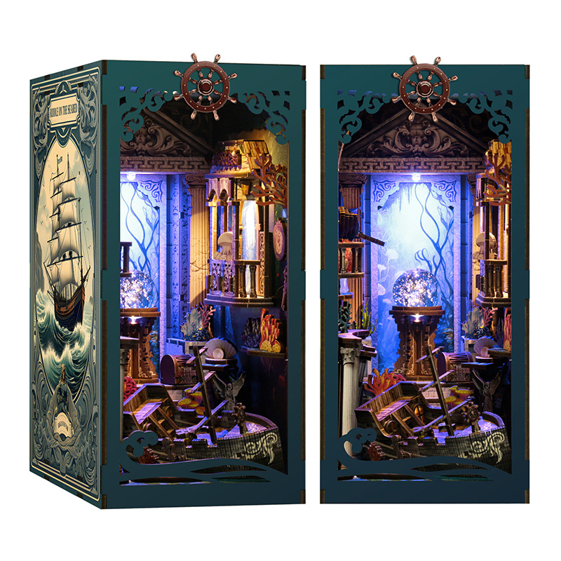 New Yue Underwater Mystery Shadow diy Bookstand House Creative Handcrafted Assembly Architectural Model 3d Stereoscopic Puzzle Bookstand Item Picture