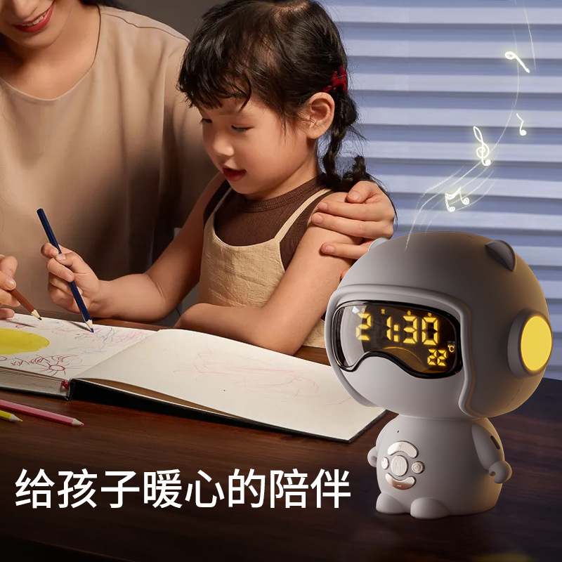 Bluetooth speaker, clock, voice setting, alarm clock, TF card, play, night light, desktop speaker, creative gifts Application Scenario