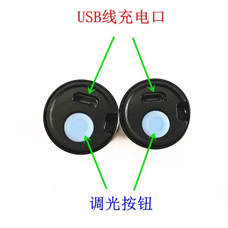 多功能迷你手电筒带侧灯便携铝合金强光手电筒USB充电户外手电筒细节图