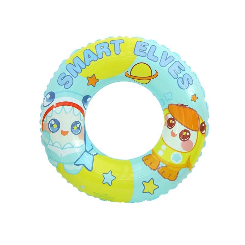 Thickened swimming ring, inflatable life buoy for children, cartoon baby swimming ring, printed little mermaid swimming ring Item Picture