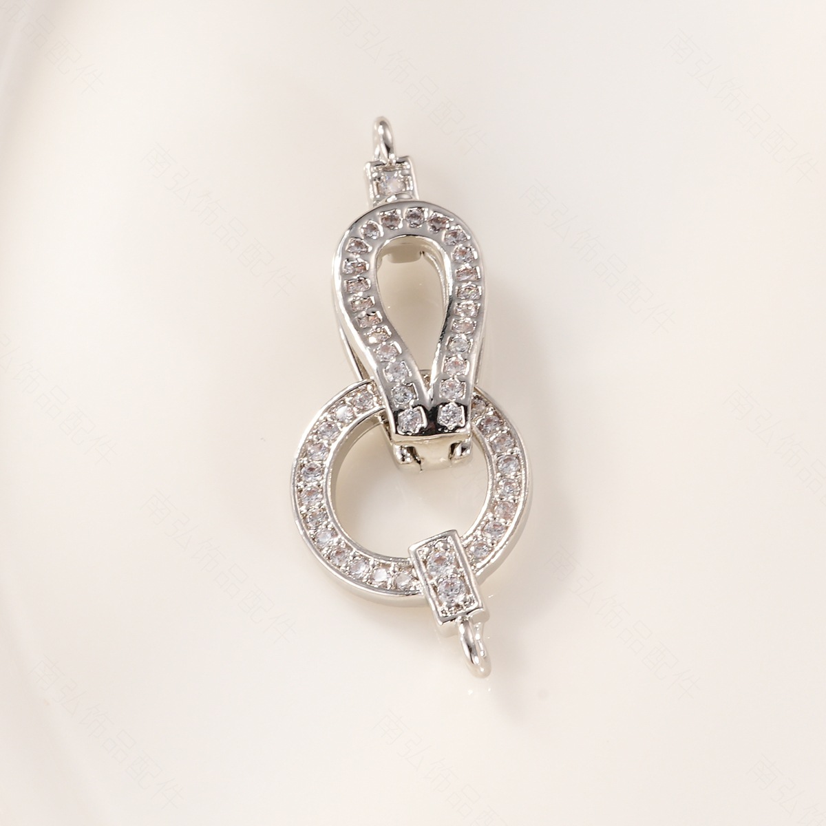 DIY jewelry accessories with zirconium ring necklace clasp, copper-plated with real gold to retain color and have a high-end feel Specification image