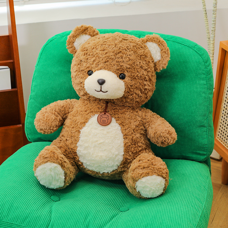 Cute bear doll bow tie, teddy bear figurine, plush toy, cartoon sitting bear doll, children's gift details Picture