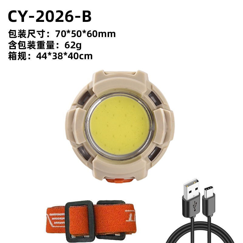 New cross-border LED strong light head lamp, outdoor night fishing and mountain climbing head-mounted flashlight, cap clamp lamp, mini portable Item Picture