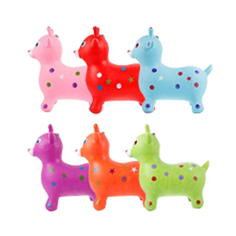 Painted music deer children's ride outdoor sports thickened inflatable toy jumping horse manufacturer supply Item Picture