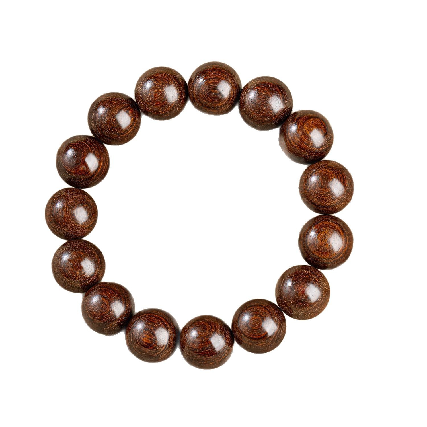 Natural golden thread sandalwood bracelet, all flawless men's Buddhist prayer beads, playing bracelet, women's multi-circle wooden cultural play Item Picture