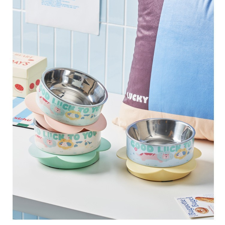 Pet food bowl, pet supplies, feeding bowl, pet bowl, pet feeding bowl, pet water dispenser, durable and anti-slip pet food bowl set Specification image