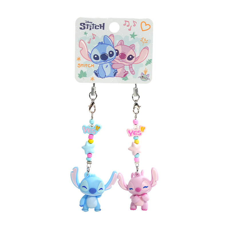 Official Stitch Little Nose Ga couple keychains, cute and exquisite female mobile phone chain figurines, key chains, bags and pendants Item Picture