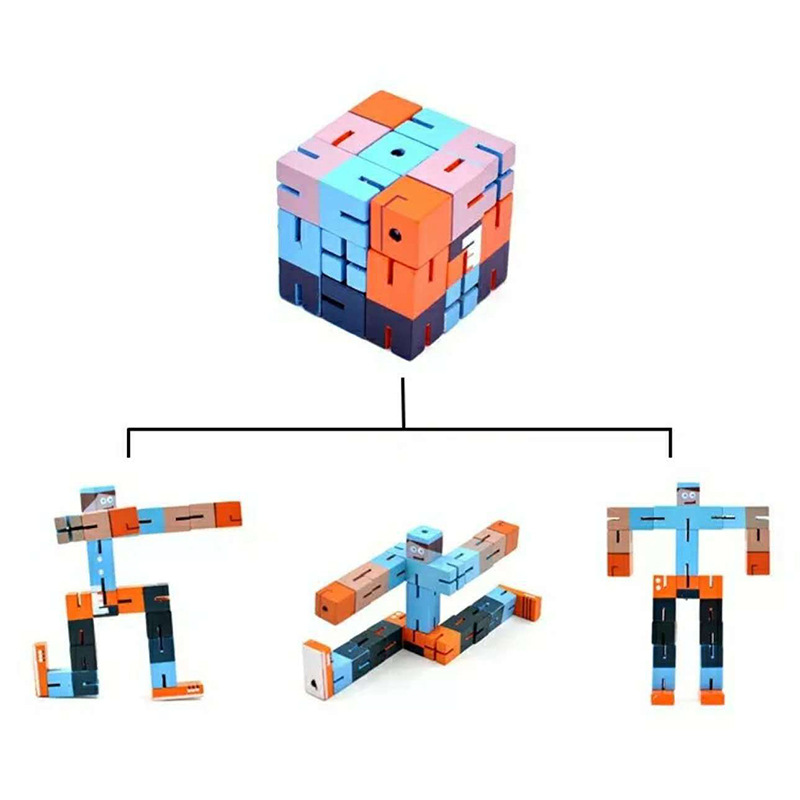 百变正方体魔方机器人 木制变形益智奥数智力玩具小学生3-9岁产品图