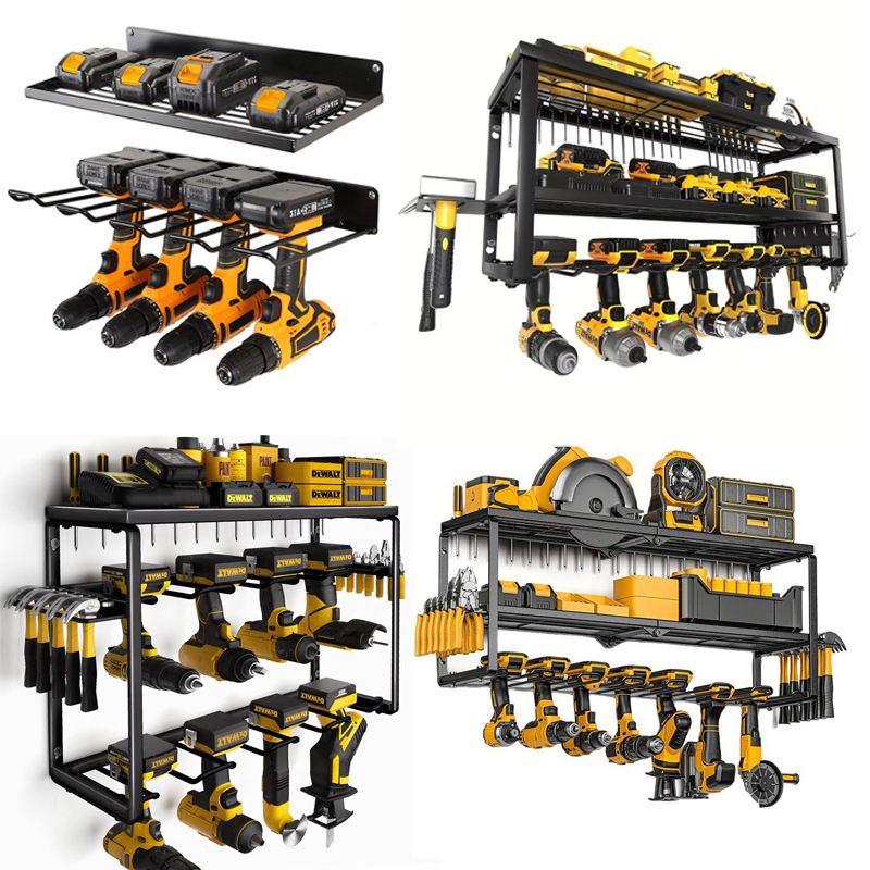 Amazon's best-selling garage wall-mounted four-slot, seven-slot, eight-slot and twelve-slot heavy-duty electric drill tool storage racks details Picture