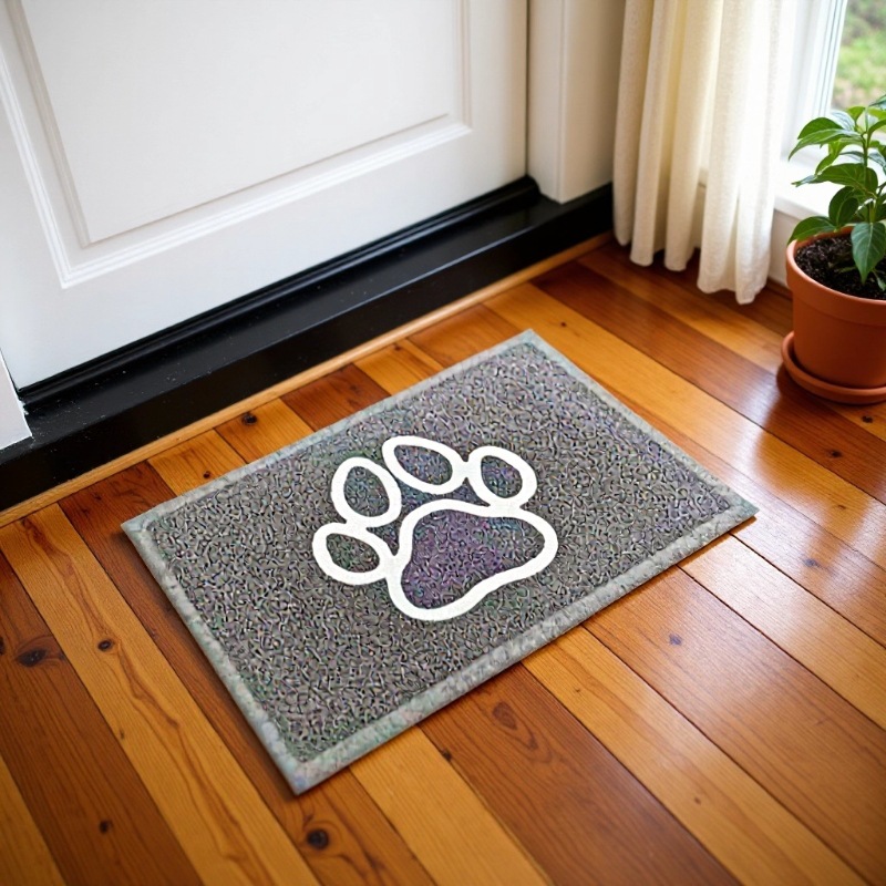 Silk ring floor mat, household edge-pressed pvc carpet mat, thickened anti-slip and easy-to-maintain foot mat, entrance door and foyer mat