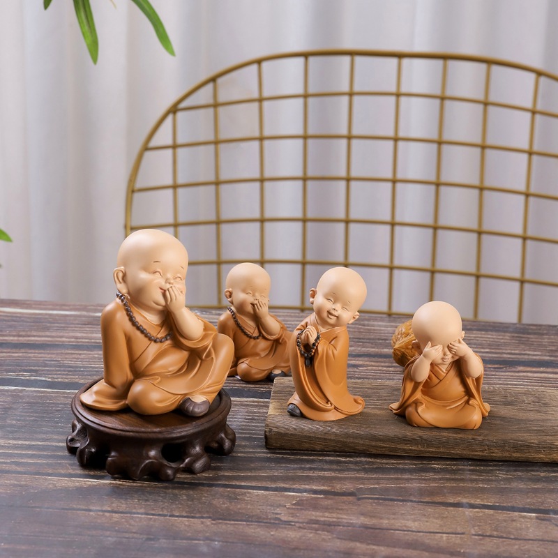 Shangsen Bestsellers: Little Monk Home Decorations, resin handicrafts, tablecloths, living room soft furnishings, and festival gifts Specification image