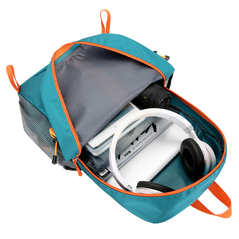 Hiking bag, cross-border outdoor folding bag, travel and leisure backpack, lightweight large-capacity backpack, student schoolbag logo Item Picture