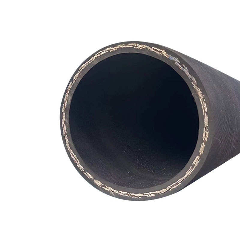 高压钢丝胶管耐磨高压抽水管厂家矿用埋吸胶管抽沙胶管大口径胶管白底实物图