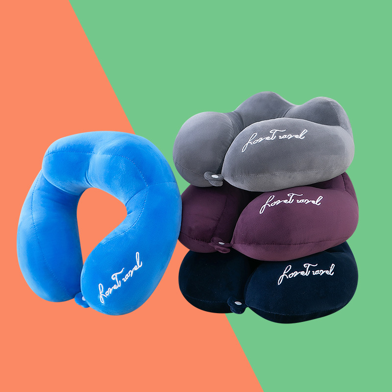 跨境卡通u型枕午睡开车护脖颈枕创意便携驼峰旅行飞机枕定制logo