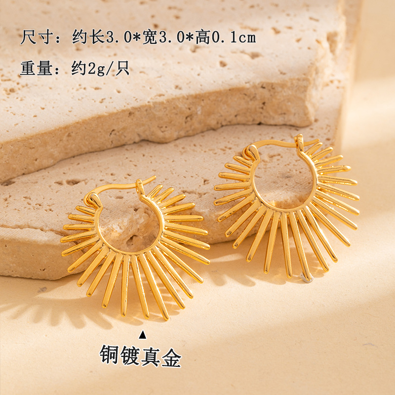 European and American style exaggerated, fashionable, individual, light luxury heart-shaped earrings, niche design sense, lines, heart-shaped ladies' earrings and accessories details Picture