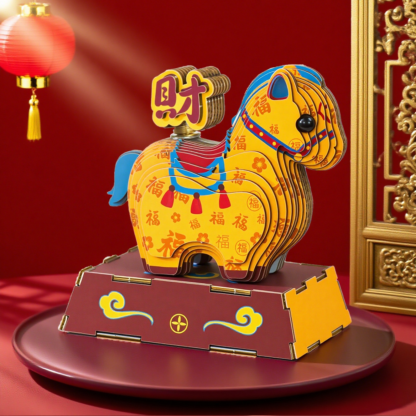 小鱼灯笼/纸艺/圣诞树纸树/灯笼/财库符细节图