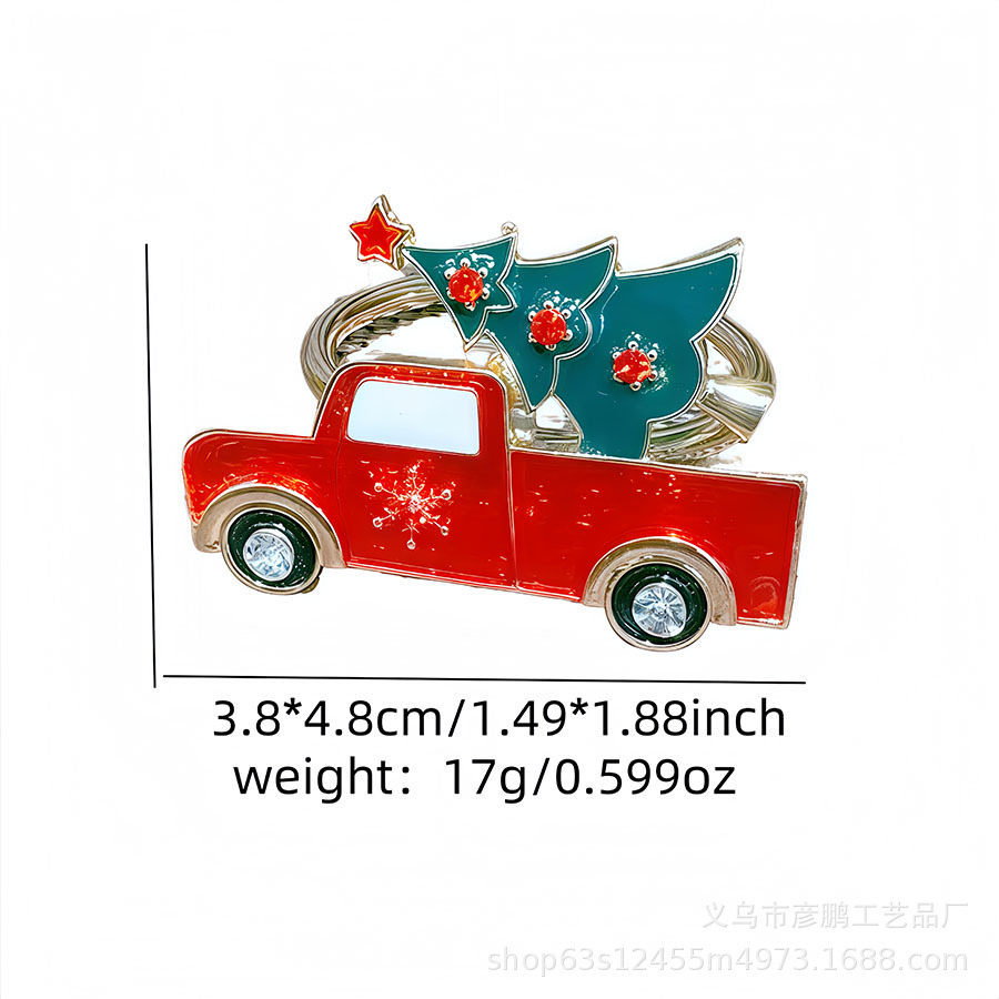 圣诞跨境餐巾环圣诞树汽车镶钻扣节日聚会酒店餐桌家居装饰圈细节图