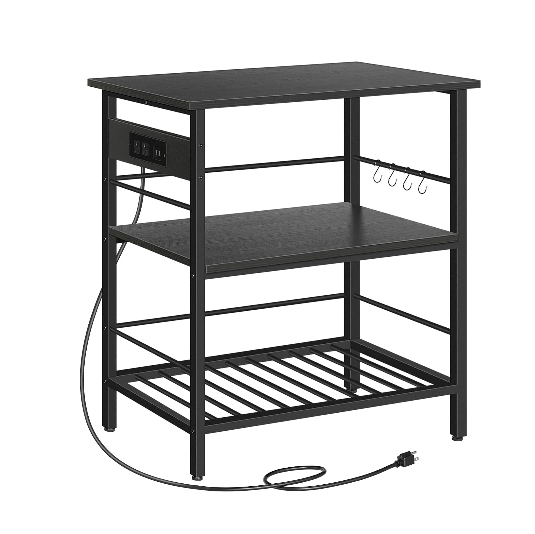 Amazon cross-border e-commerce kitchen shelf, kitchen island with storage space and power socket kitchen island table Item Picture