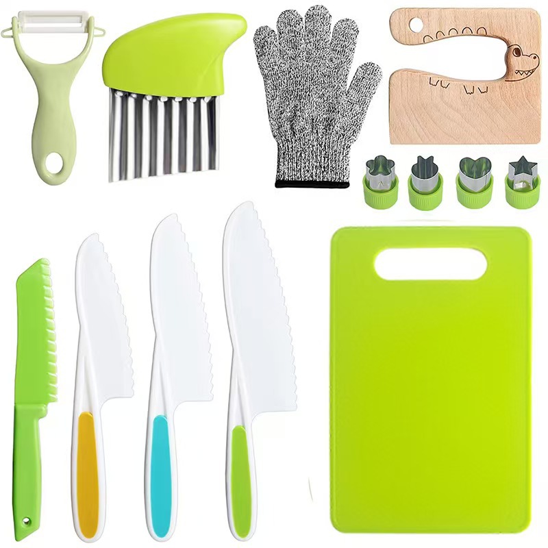 Amazon Children's Toy Knife Set, Kindergarten Early Education Vegetable Cutting Safety Tool Set, Children's Toy Set Specification drawing