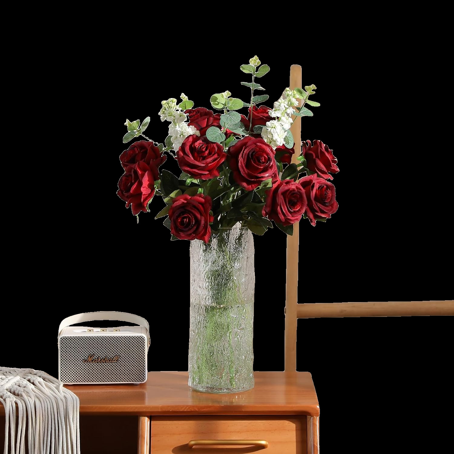 Simulated rose, velvet flower scene arrangement, wedding home decoration, photo props, silk flower, Valentine's Day decorative flower Specification image