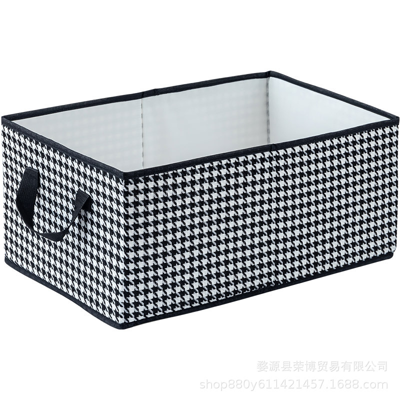 布艺可视窗棉麻收纳箱衣柜收纳整理大号衣物收纳盒玩具可折叠批发 Item Picture