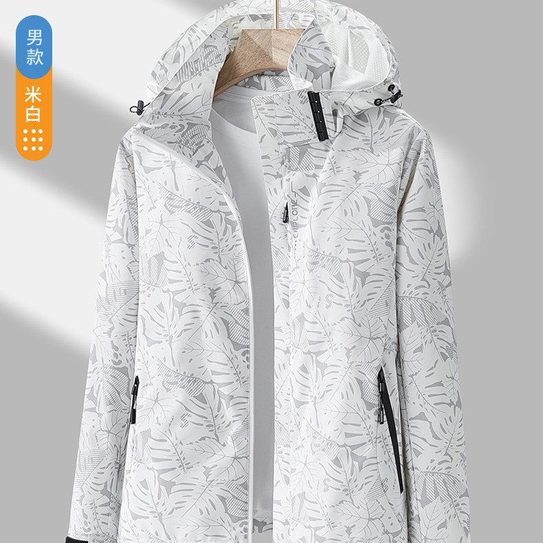 The 2026 new outdoor windproof and waterproof jacket with spring and autumn camouflage for both men and women supports LOGO printing Specification image