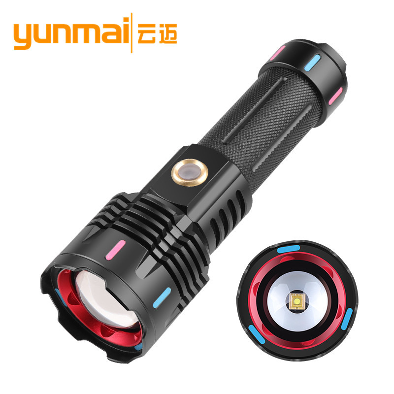Amazon 30W LED white laser with color night glow fluorescence cool focused long-range outdoor strong light flashlight