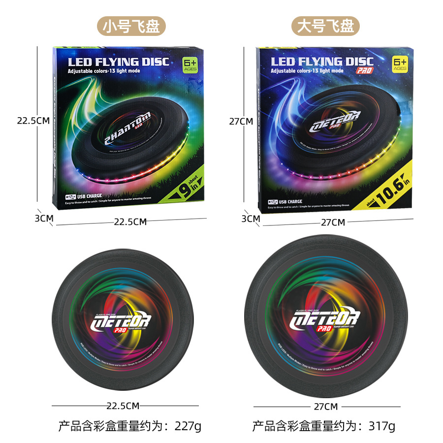 Cross-border children's outdoor plastic frisbee, spinning hand throwing toys, pet light flying saucers, parent-child interactive sports toys Application Scenario