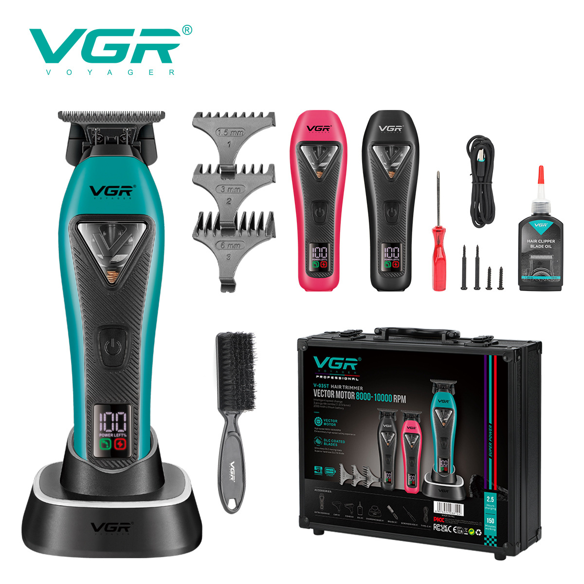 مقص الشعر عالي السرعة ذو دفع كهربائي عالي السرعة من طراز VGR035T عبر الحدود