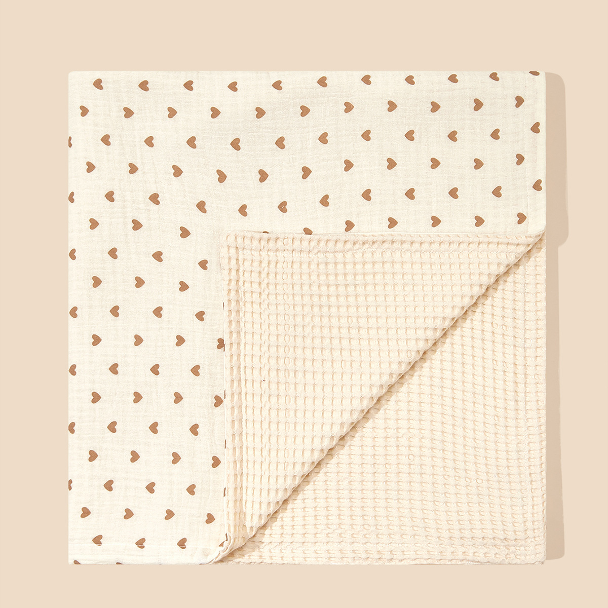 婴儿抱毯盖毯纯棉绉布竹纤维菠萝格蜂巢网眼盖毯