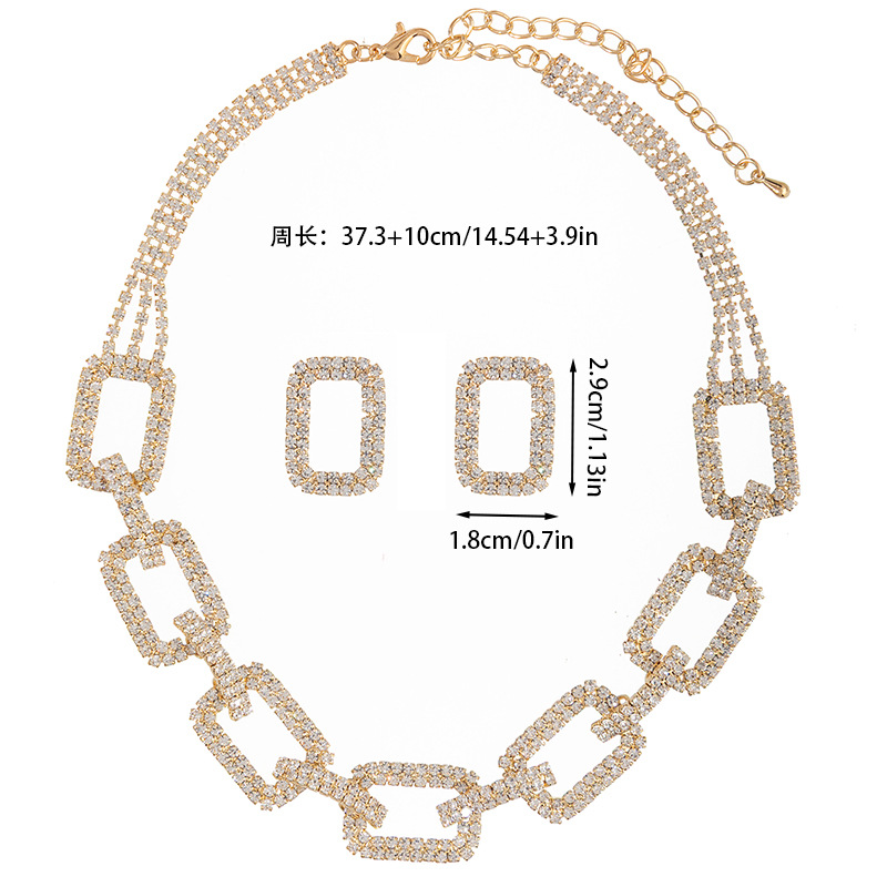 锆石套链/铜两件套/水晶锆石瓜链套链。/头饰/莫桑石戒指细节图