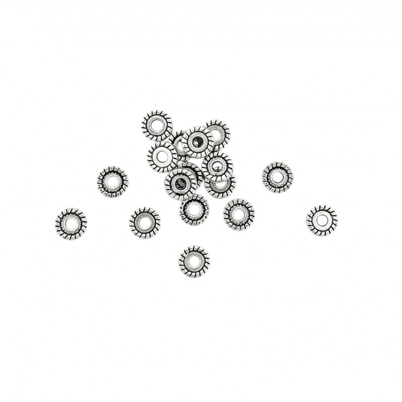 Retro wind forma redonda aleación septo espaciador septo beading DIY adornos cuentas hechas a mano bundplay cuentas de buda accesorios batch Item Picture