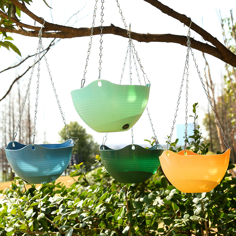 Suspended succulent plant, spider plant flowerpot, aerial cultivation of cymbidium goerpot, household green plant decoration plastic hanging basket Specification image