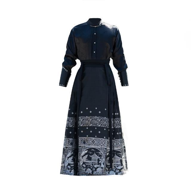 Chinese trend and style horse face skirt for men, ancient-style Hanfu for men, adult ancient costume for men, shirt set Application Scenario