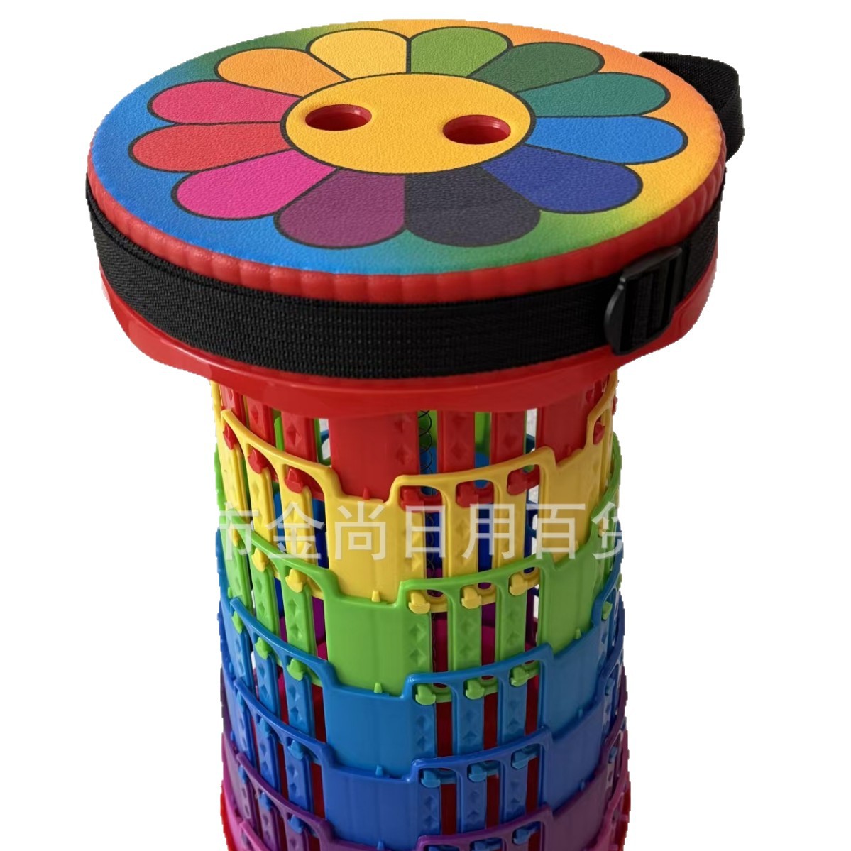 High appearance level 12-pattern folding stool, outdoor folding stool, internet-famous portable, easy to store, adjustable stool Item Picture