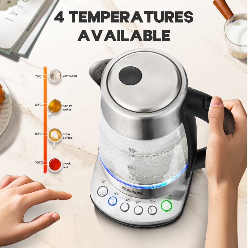 DSP/丹松烧水壶家用玻璃全自动断电保温1.7L大容量电热水壶KK1282细节图