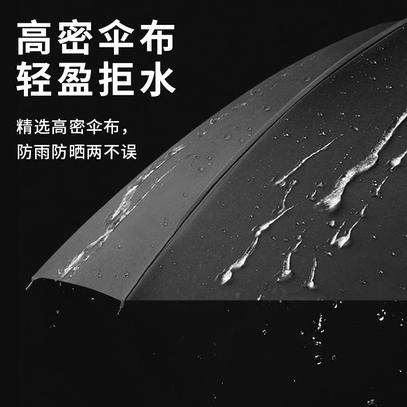 Extra-large umbrella, thickened and reinforced, men's double and triple umbrella, all-weather and all-weather manual folding sunshade Application Scenario