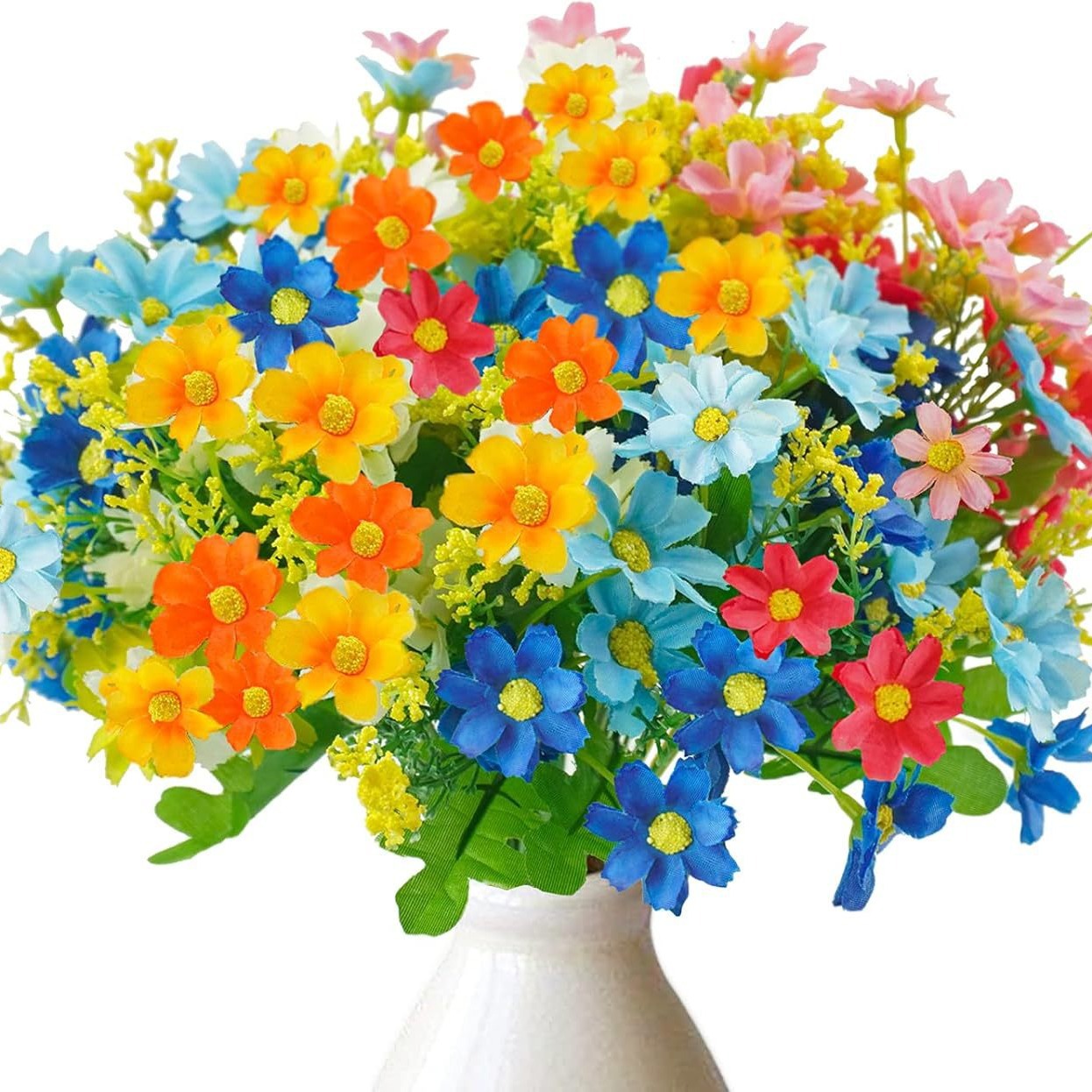 Wholesale of simulated artificial jumping chrysanthemums, 7-pronged daisies, garden and home flower arrangements, decorative items, silk flowers, artificial flowers and plastic flowers Item Picture