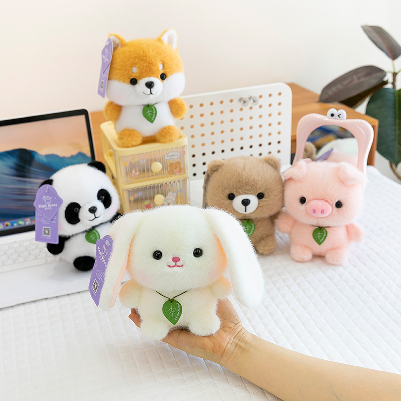 New cute little panda doll, little rabbit animal plush toy, table companion, adorable pet series children's gifts Application Scenario