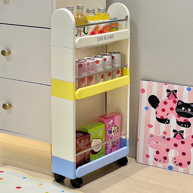 【 Selected 】 Bathroom storage rack, living room trolley, snack storage and organization rack, large-capacity bathroom storage rack Application Scenario