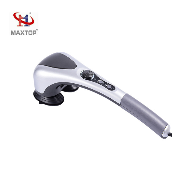 Instrumento de masaje multifuncional plateado y gris relajación profunda hombro y cuello fisioterapia de cuerpo completo masajeador casero portátil