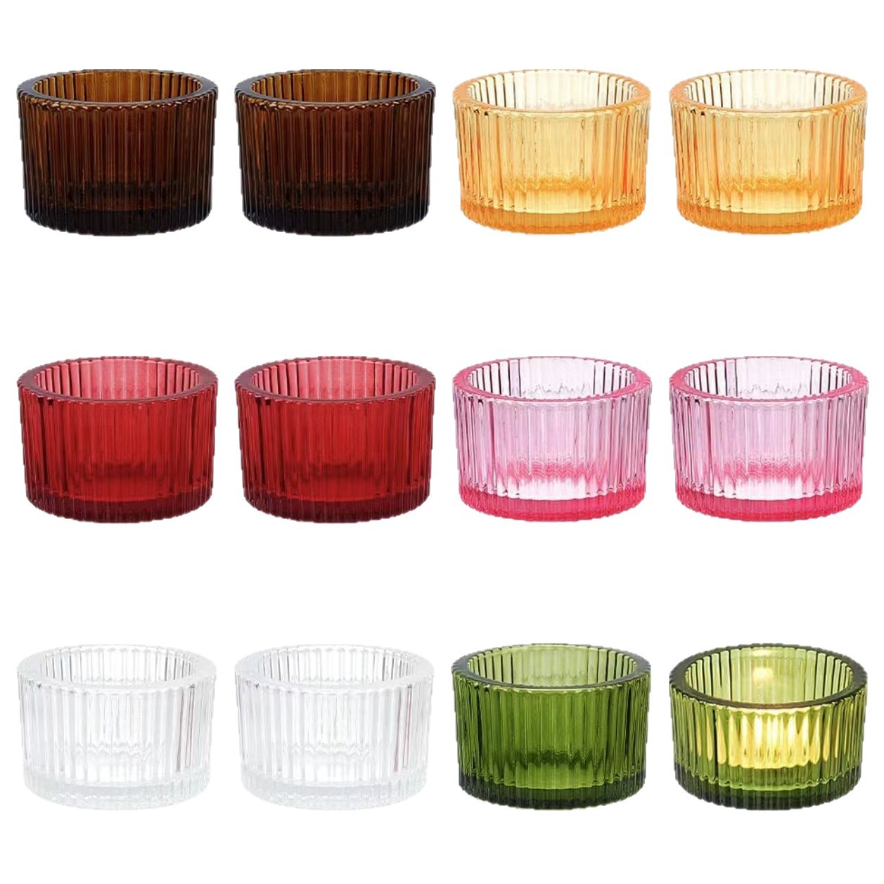 Taza de vela de vidrio transparente al por mayor taza de candelabro de venta caliente taza de vela de estilo explosivo taza vacía taza de aromaterapia de vidrio Item Picture