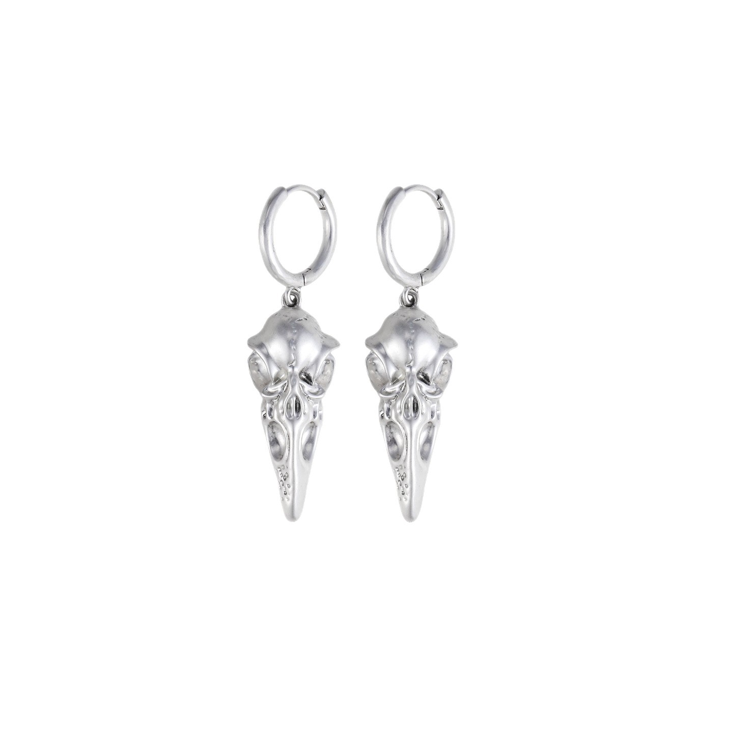 Crow Skull earring women's ins fashion Gothic style, niche punk personality, original design sense earrings and earrings Item Picture
