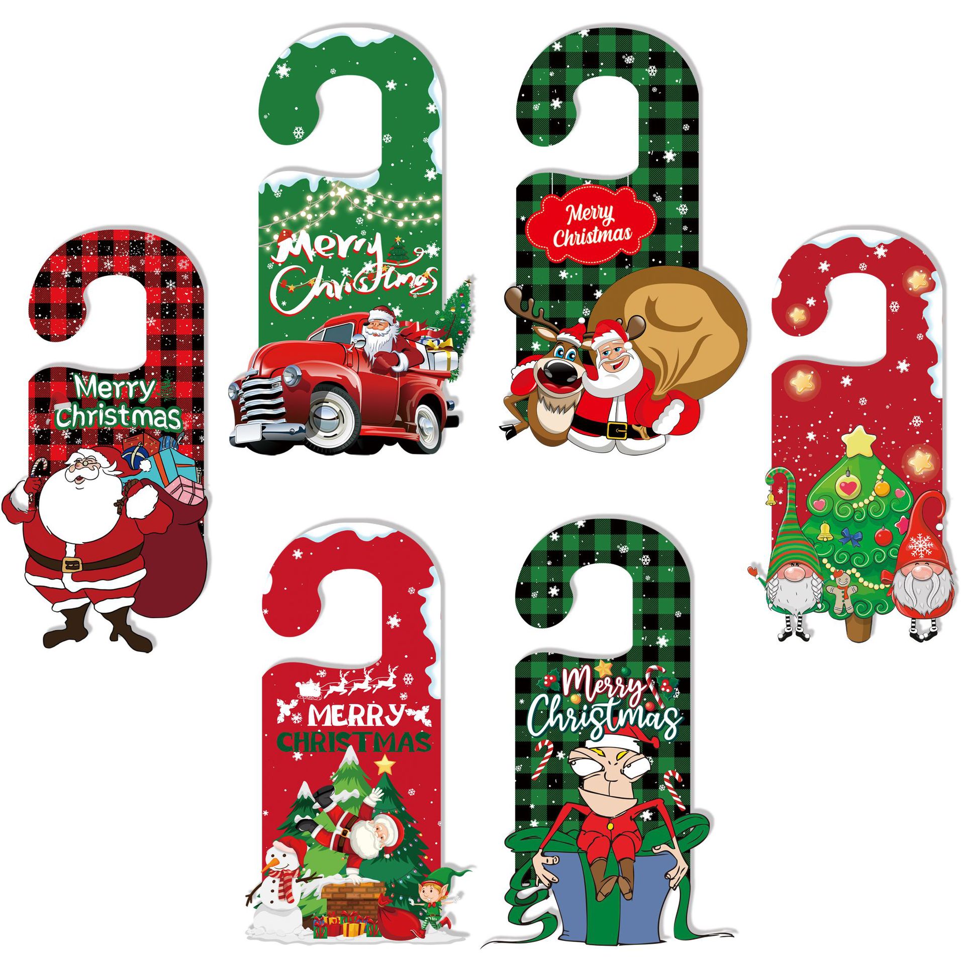 The new cross-border Christmas "MerryChristmas" collection features door handles, door hangers, decorative props and ornaments details Picture